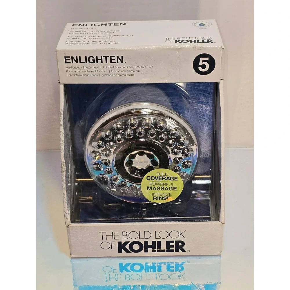 Kohler Enlighten 5-Spray Multifunction Showerhead Polished‎ Chrome NIB